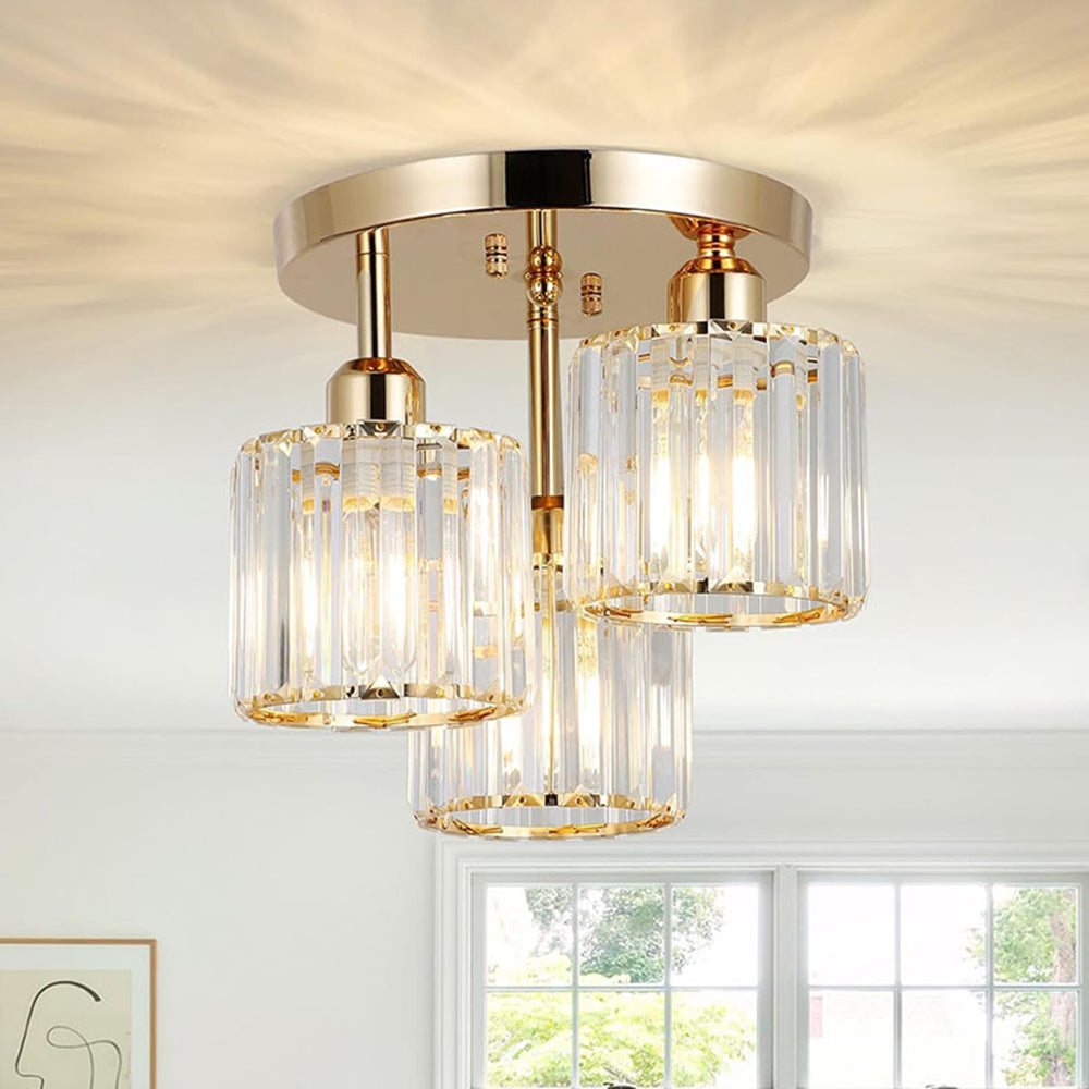 Crystaléa™ Elegant Modern Crystal Semi-Flush Ceiling Light