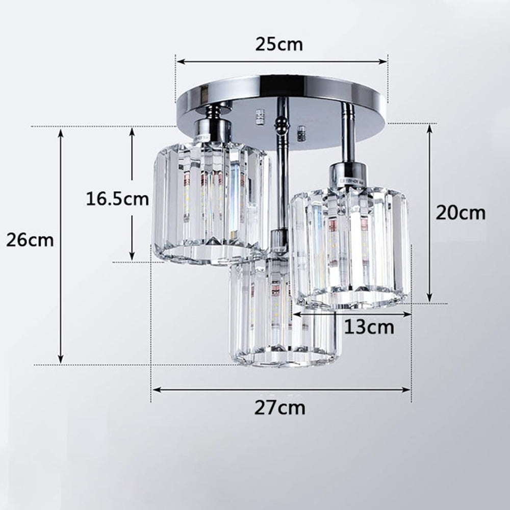 Crystaléa™ Elegant Modern Crystal Semi-Flush Ceiling Light