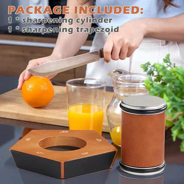 EdgeMaster™ Knife Sharpener Kit with Magnetic Wood Base