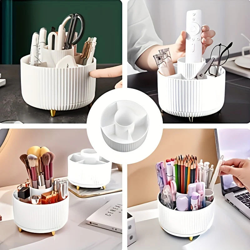 GlamSpin™ 360° Rotating Makeup Organiser | Vanity Storage Rack