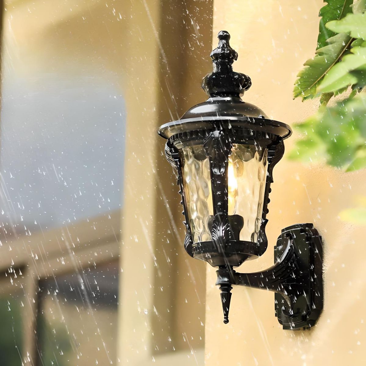 LumiEra™ udendørs vintage væglampe i glas – elegant aluminium & Glas