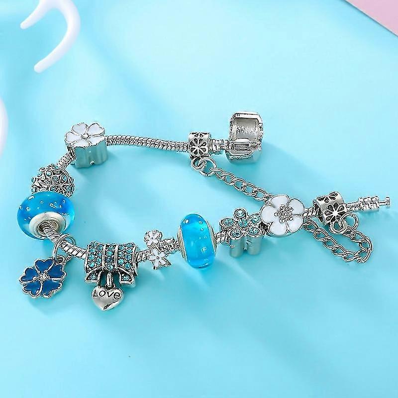 Floriéra™ Sterling Silver Floral Charm Bracelet