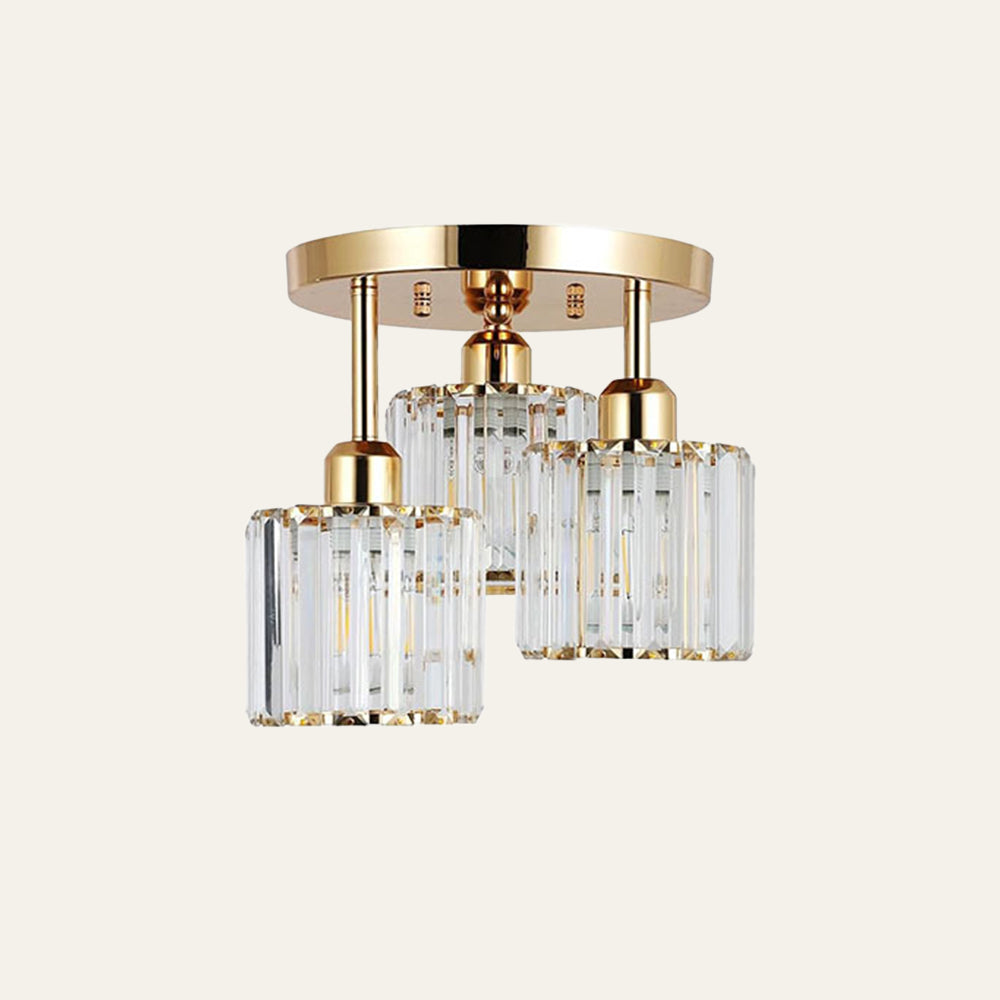 Crystaléa™ Elegant Modern Crystal Semi-Flush Ceiling Light