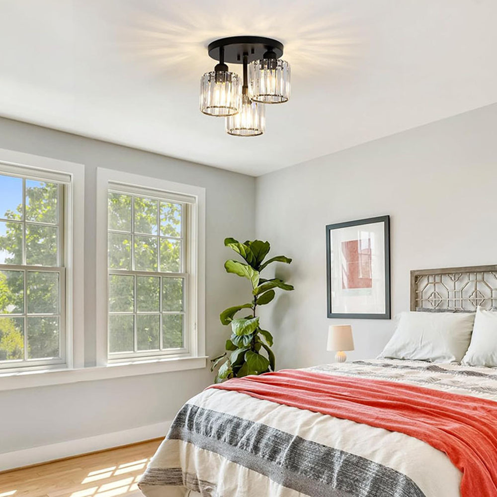 Crystaléa™ Elegant Modern Crystal Semi-Flush Ceiling Light