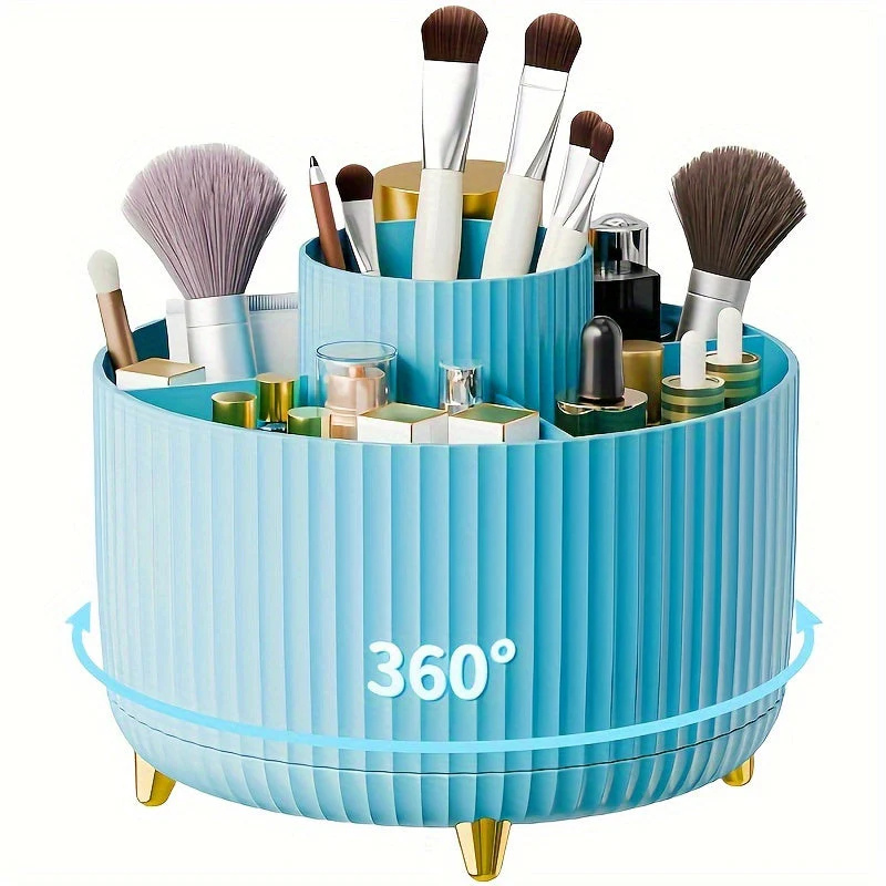 GlamSpin™ 360° Rotating Makeup Organiser | Vanity Storage Rack