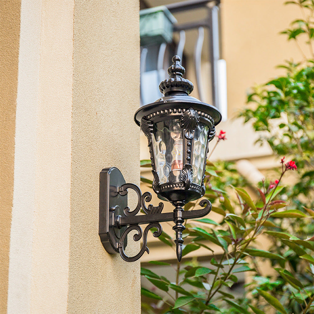 LumiEra™ udendørs vintage væglampe i glas – elegant aluminium & Glas
