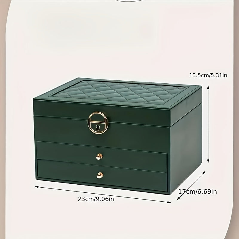 Sieradendoos lederen organizer met lades