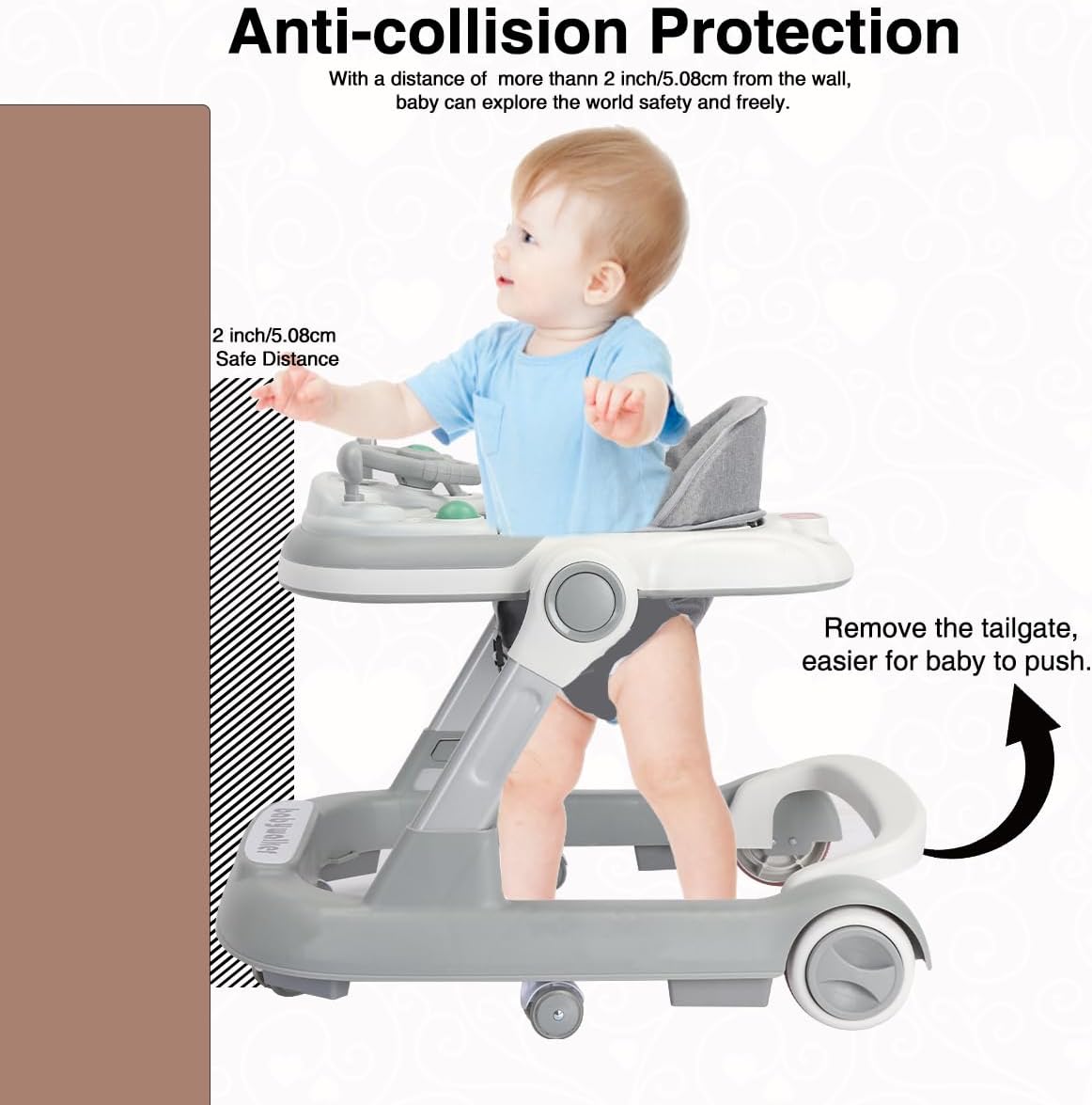 CuddleSteps™ Convertible Baby Walker | 2-in-1 Seated & Push Walker-TotsCove