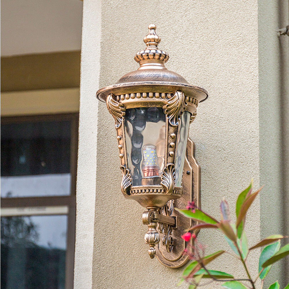 LumiEra™ udendørs vintage væglampe i glas – elegant aluminium & Glas