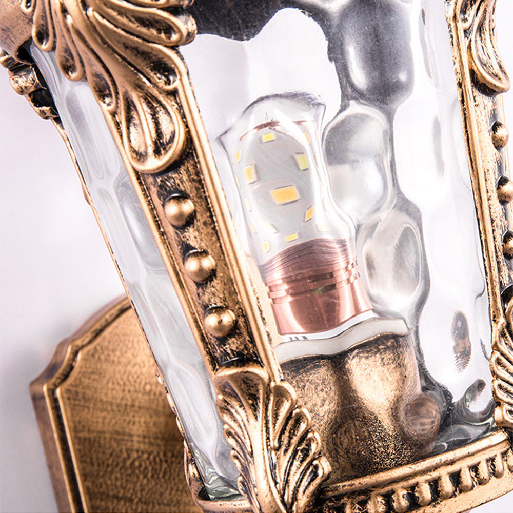 LumiEra™ udendørs vintage væglampe i glas – elegant aluminium & Glas