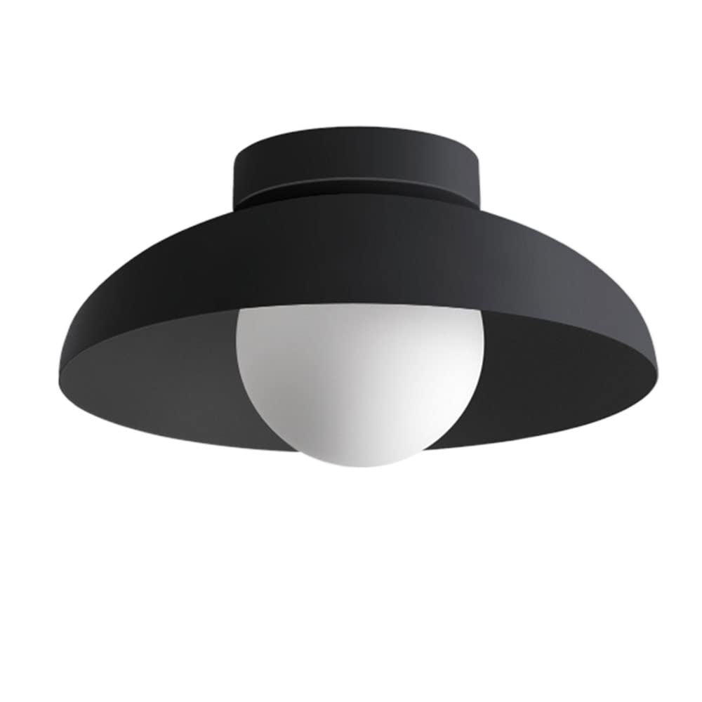 Ceiling Light with Modern White Dome Shade