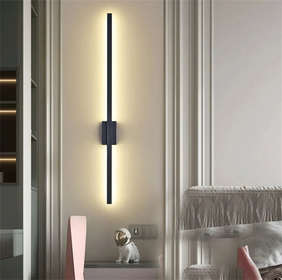 IronGlow™ Industriële Minimalistische Lange LED Wandlamp – Hedendaagse Woonkamerinrichting & Stijlvolle verlichting