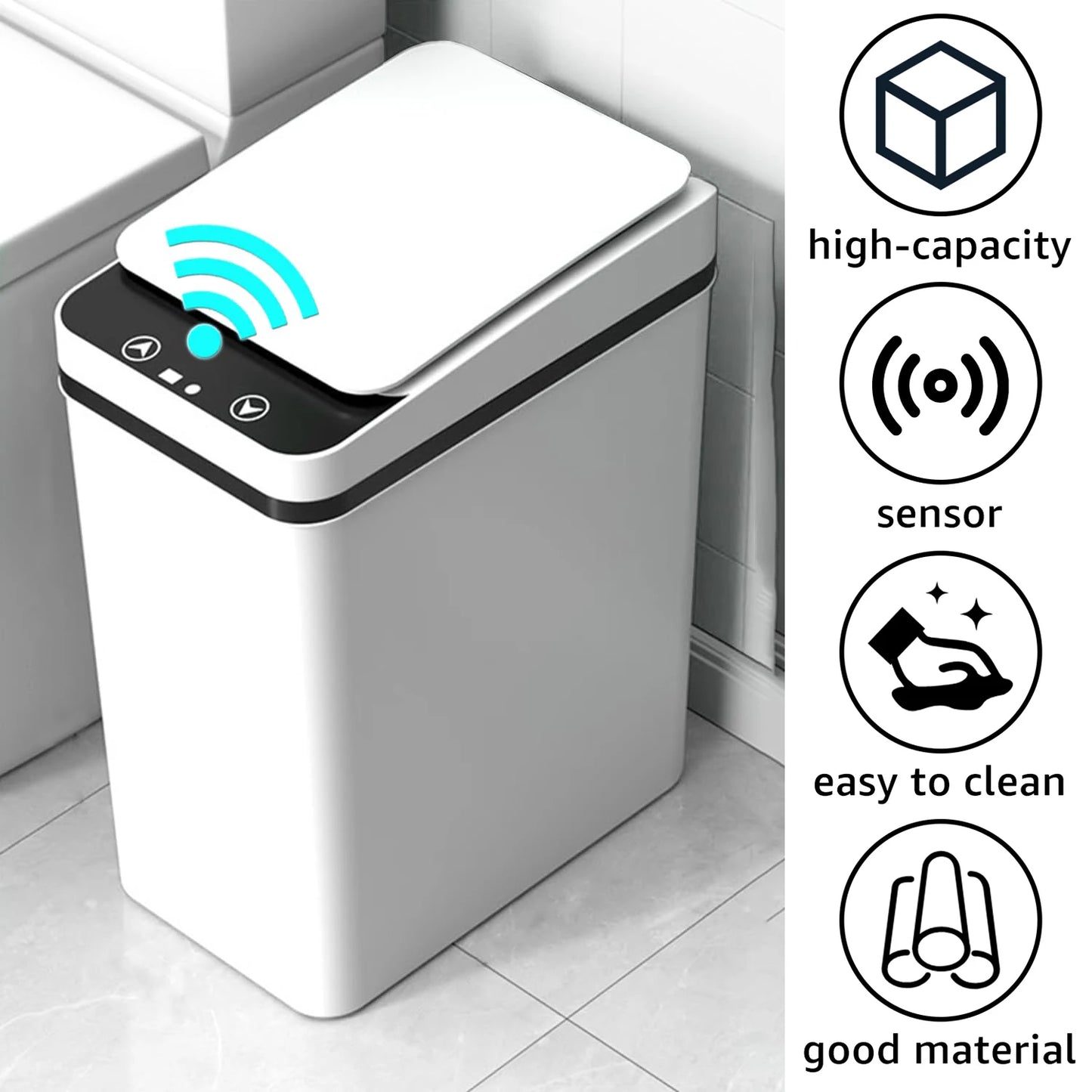 CleanBin™ 12L Automatic Sensor Trash Can – Touchless & Smart