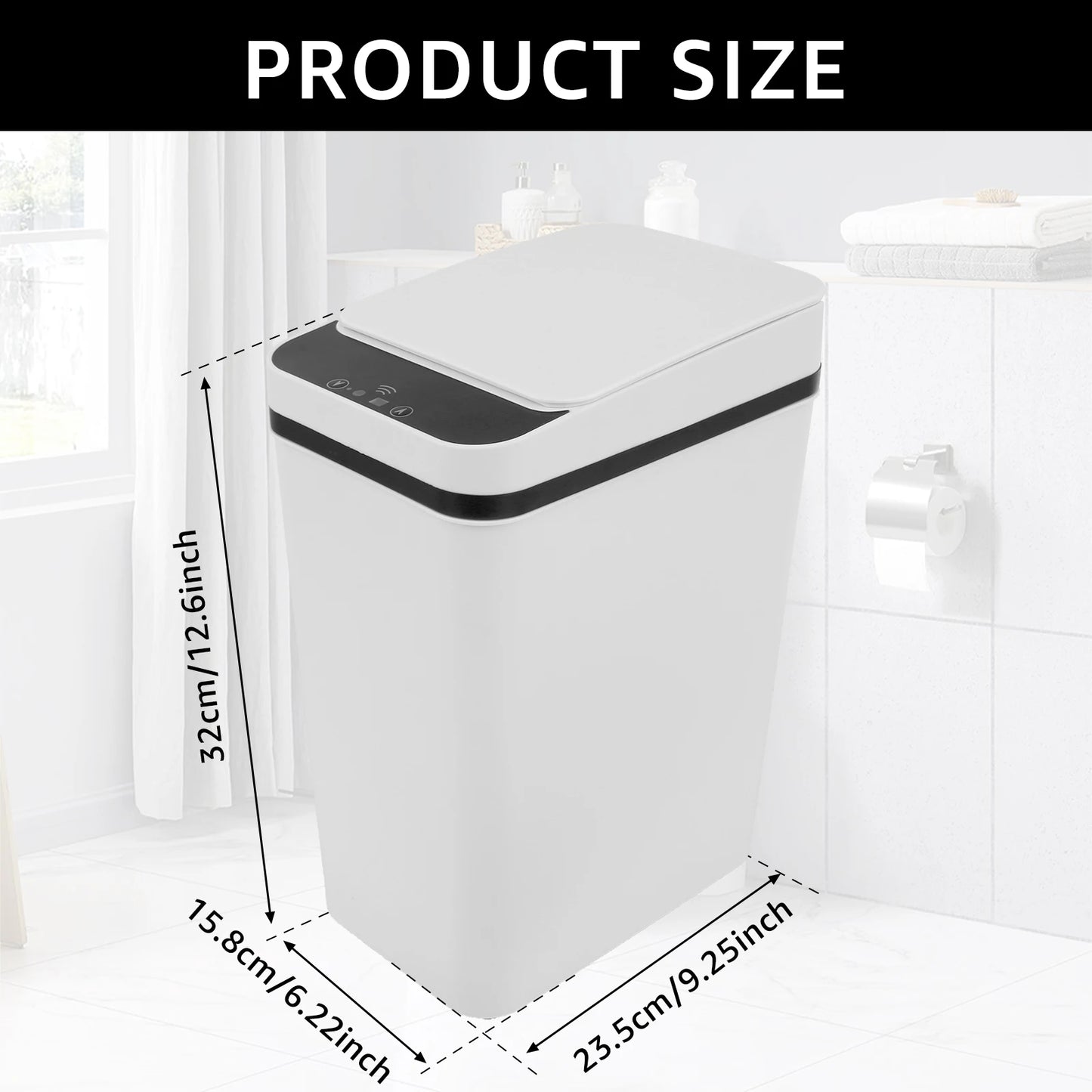 CleanBin™ 12L Automatic Sensor Trash Can – Touchless & Smart