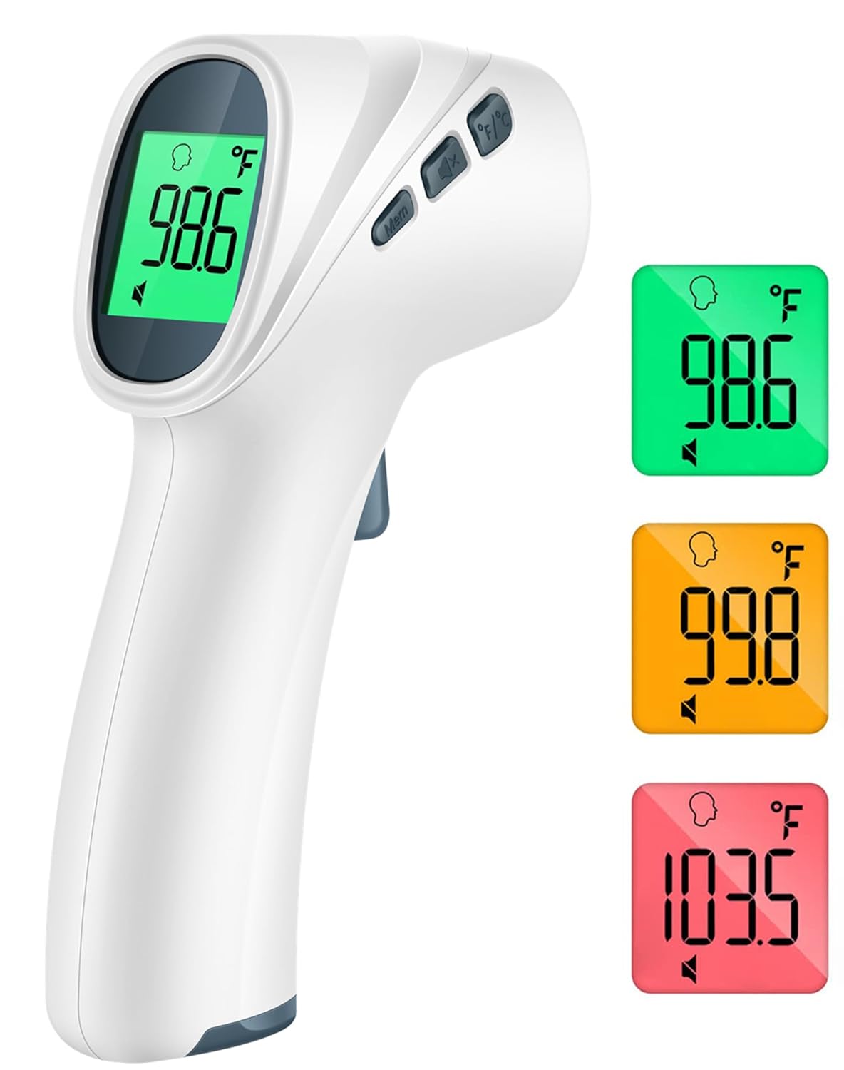 ThermaVue™ No-Contact Infrared Thermometer – Digital Temperature Reader with Fever Alert