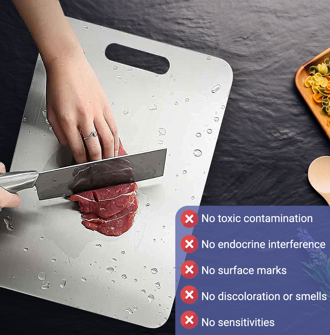 SteelPro™ Stainless Steel Cutting Board – Built to Resist Stains & Scratches