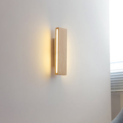 Wall Light With Rotatable Wood LED Design
