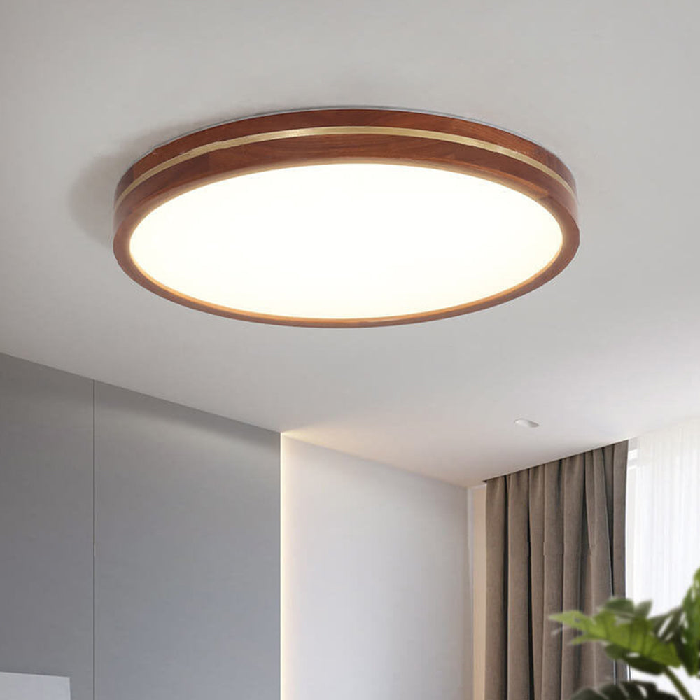 Ceiling Light Wooden LED Flush Mount Lamp