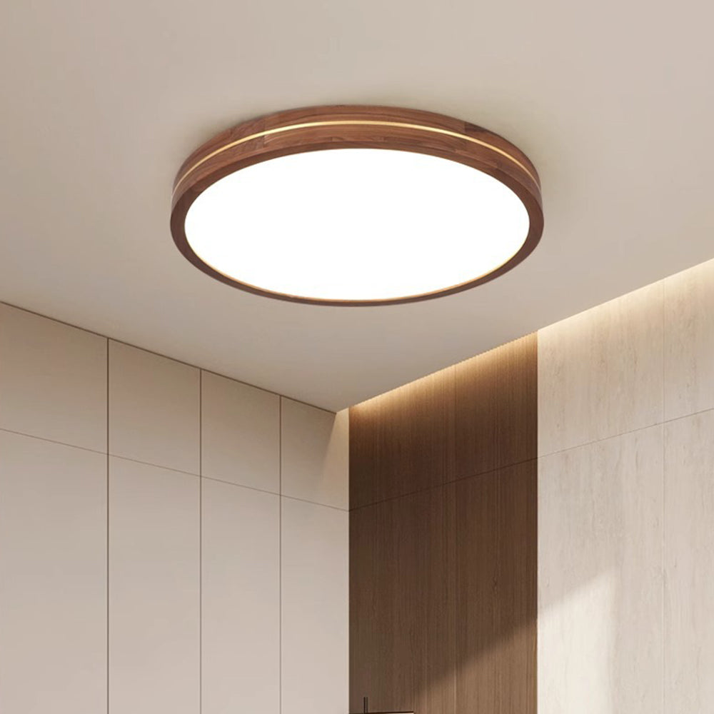 Ceiling Light Wooden LED Flush Mount Lamp