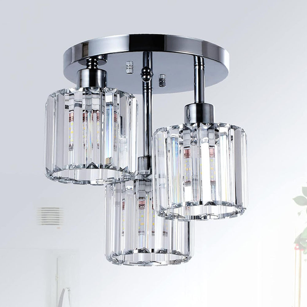 Crystaléa™ Elegant Modern Crystal Semi-Flush Ceiling Light