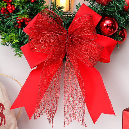 Christmas Wreath with LED Lights and Bow