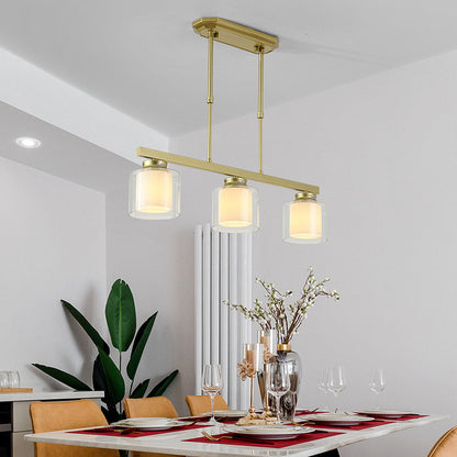 Modern Glass Ceiling Light for Kitchen Island