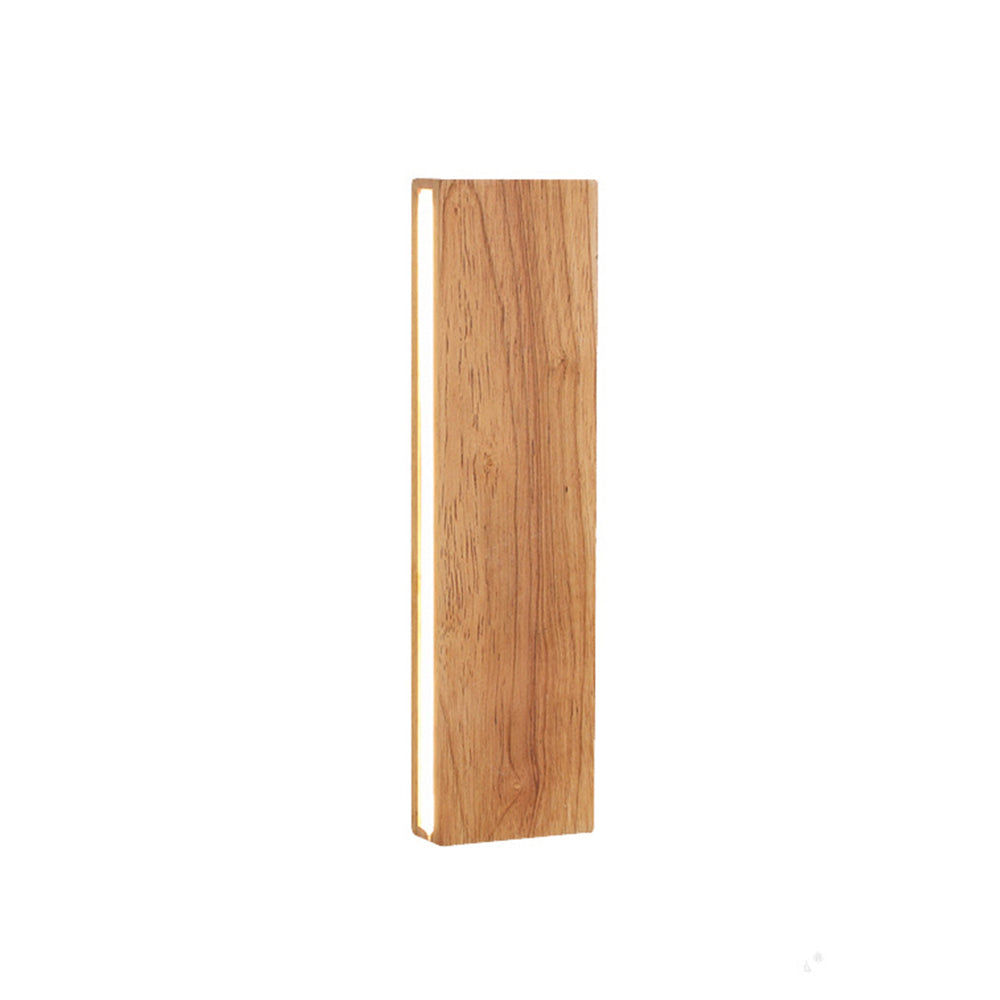 Wall Light With Rotatable Wood LED Design
