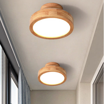 Ceiling Light Wooden LED Flush Mount Fixture