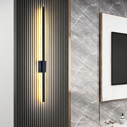 IronGlow™ Industrielle minimalistische lange LED-Wandleuchte – Zeitgenössische Wohnzimmerdekoration & Stilvolle Beleuchtung