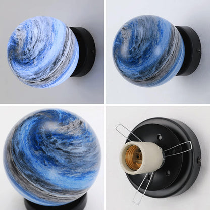 Glass Ceiling Light Modern Globe Fixture