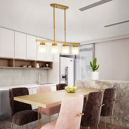 Modern Glass Ceiling Light for Kitchen Island