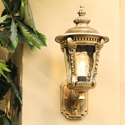 LumiEra™ udendørs vintage væglampe i glas – elegant aluminium & Glas
