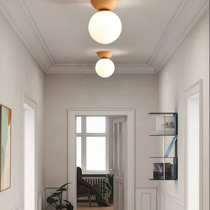 Ceiling Light with Glass Shade for Hallway