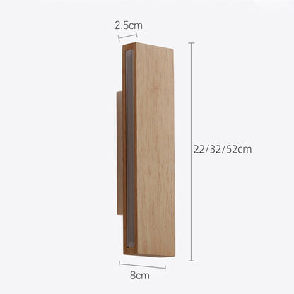 Wall Light With Rotatable Wood LED Design