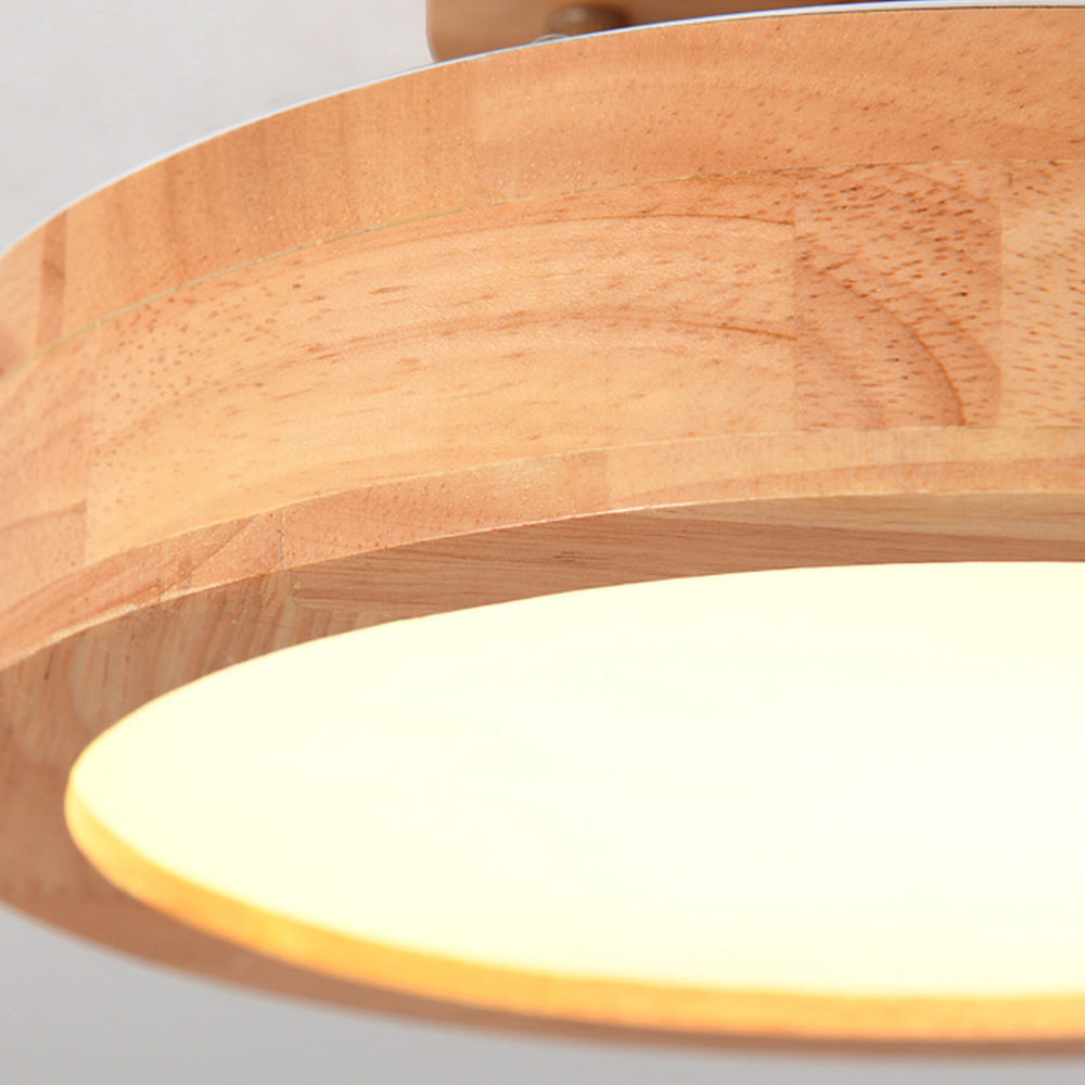 Ceiling Light Wooden LED Flush Mount Fixture