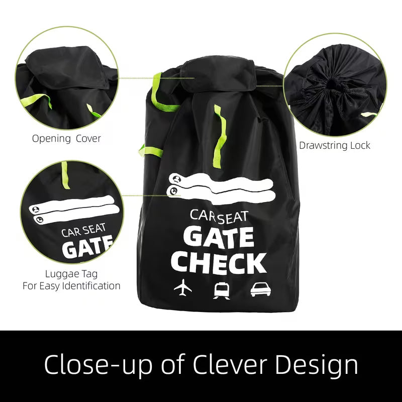 Convertible Car Seat Travel Backpack Bag | Waterproof Child Seat Protector