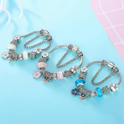 Floriéra™ Sterling Silver Floral Charm Bracelet