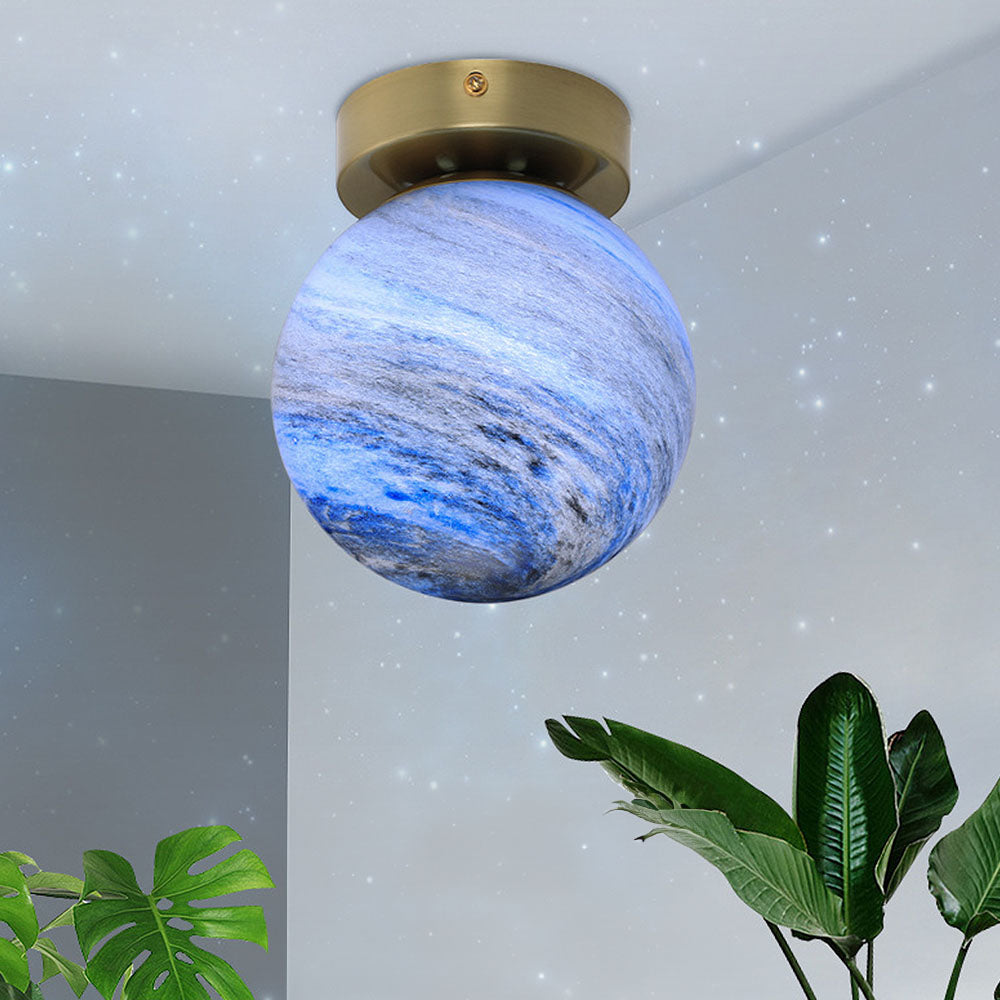 Glass Ceiling Light Modern Globe Fixture