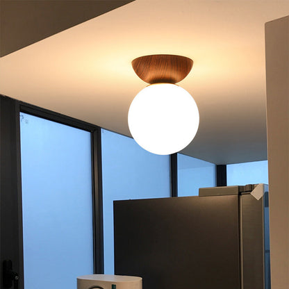 Ceiling Light with Glass Shade for Hallway