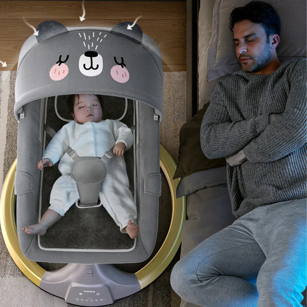 LullaDream™ Electric Baby Rocking Bassinet-TotsCove