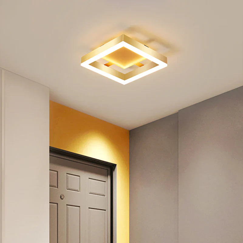 Contemporary Gold LED Flush Mount Ceiling Lights