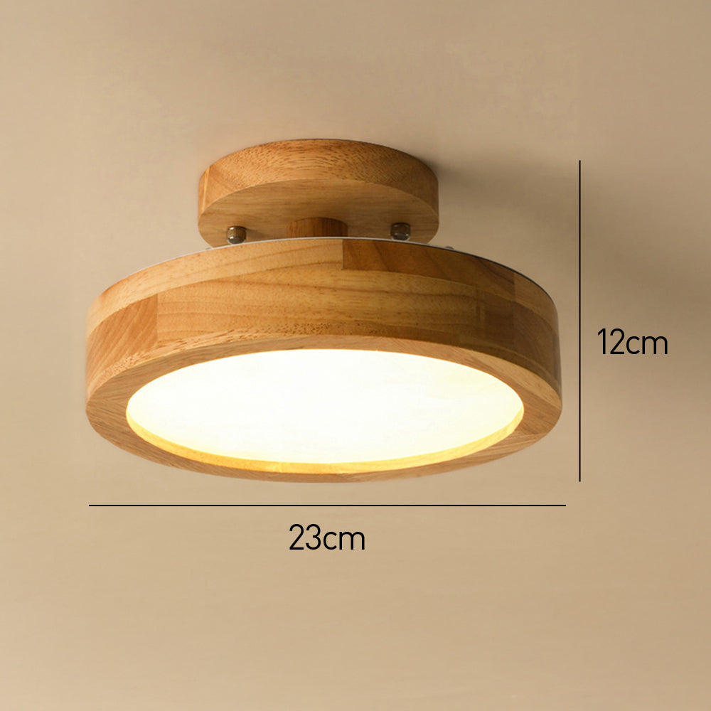 Ceiling Light Wooden LED Flush Mount Fixture
