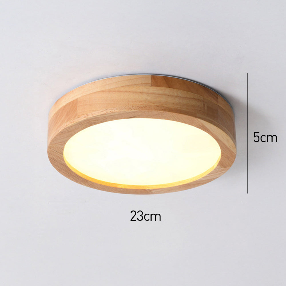 Ceiling Light Wooden LED Flush Mount Fixture
