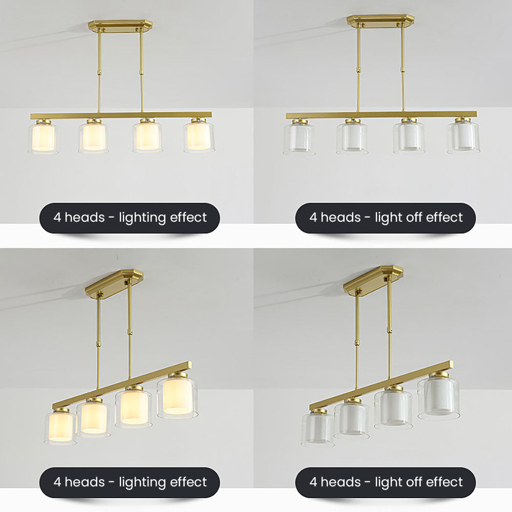 Modern Glass Ceiling Light for Kitchen Island