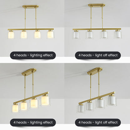 Modern Glass Ceiling Light for Kitchen Island