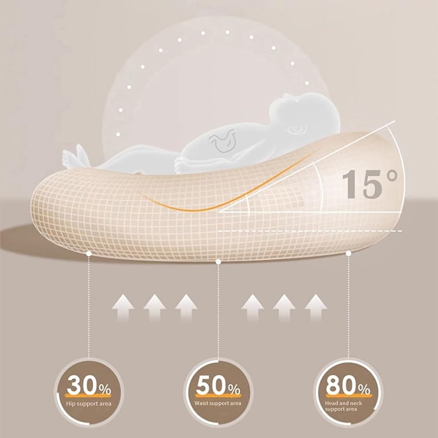 SoftNest™ Baby Lounger Pillow – Ergonomic Cotton Nest with Anti-Reflux Support-TotsCove