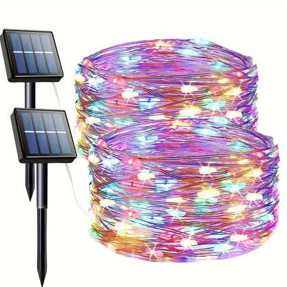 Outdoor Solar Powered Red Fairy Lights