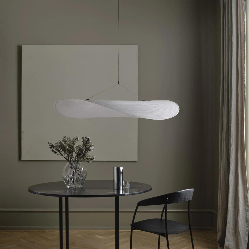 Modern Japandi Silk Hanging Pendant Light