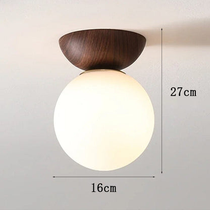 Ceiling Light with Glass Shade for Hallway