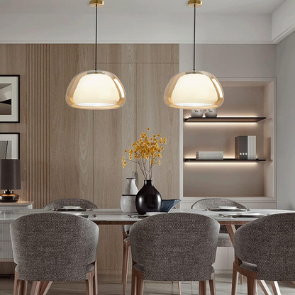 Modern Glass Dome Pendant Light